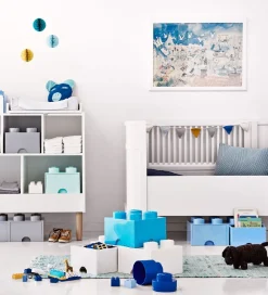 Skuffer-LEGO® Storage Opbevaringsskuffe - 8 Knopper - 50x25x18 - Lyseblå