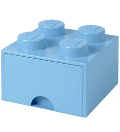 Skuffer-LEGO® Storage Opbevaringsskuffe - 4 Knopper - 25x25x18 - Lyseblå