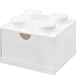 LEGO® Storage Skuffer*Opbevaringsskuffe - 4 Knopper - 15x15x9 - Hvid