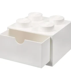 LEGO® Storage Skuffer*Opbevaringsskuffe - 4 Knopper - 15x15x9 - Hvid