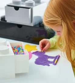 LEGO® Storage Skuffer*Opbevaringsskuffe - 4 Knopper - 15x15x9 - Hvid