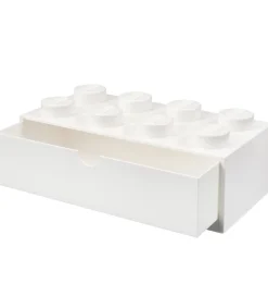 LEGO® Storage Skuffer*Opbevaringsskuffe - 8 Knopper - 31x15x9 - Hvid