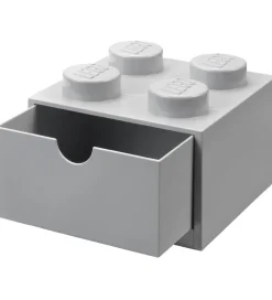 Skuffer-LEGO® Storage Opbevaringsskuffe - 4 Knopper - 15x15x9 - Grå