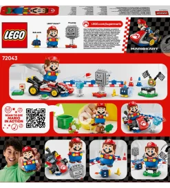Lego®|Konstruktionslegetøj-LEGO® Super Mario - Mario Kart Interaktiv Mario 72043 - 278 Dele