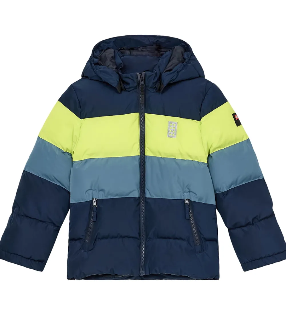 Overgangsjakker|Dunjakker Og Dynejakker-LEGO® Wear Dynejakke - LWJipe 705 - Navy/Blå/Gul