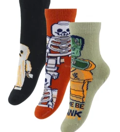 LEGO® Wear Halloween*Strømper - 3-pak - LwAgan - Sort/Rød/Beige m. Hallowe