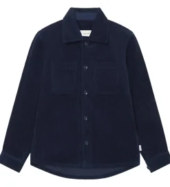 Skjorter-Les Deux Skjorte - Fløjl - Kody - Dark Navy