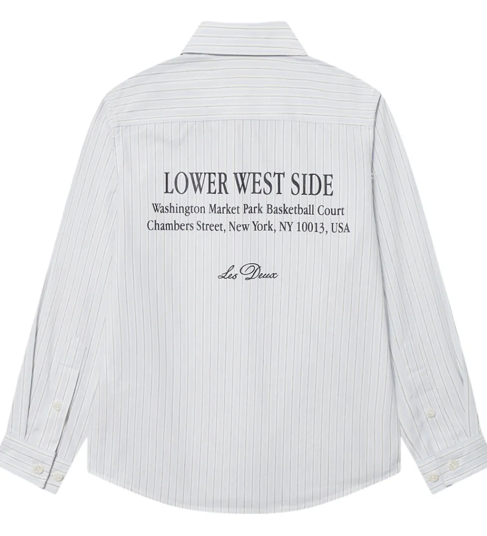 Les Deux Skjorter*Skjorte - Kent Print Stripe - Xenon Blue