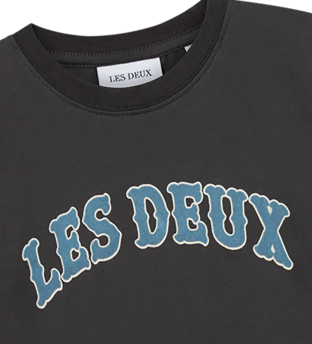Les Deux T-Shirts*T-shirt - Brady Western - Raven Grey