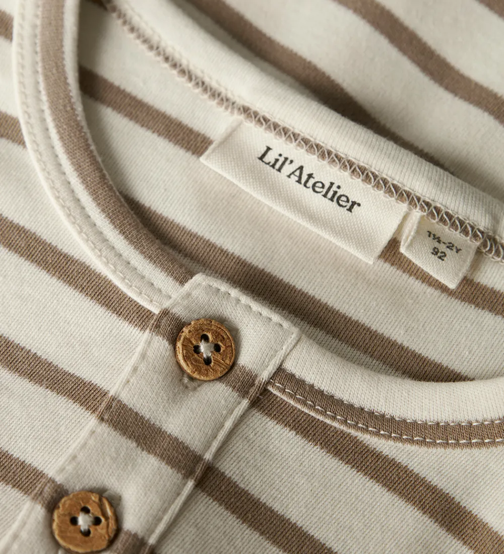Lil Atelier Bluser|Drengetøj*Lil' Atelier Bluse - NmmLimia - Turtledove/ Sephia Tint