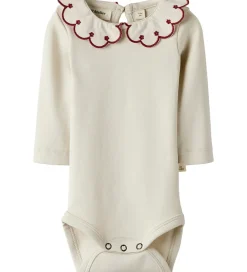 Lil Atelier Bodyer*Lil' Atelier Body L/Æ - NmfFundo - Turtledove/ Red Dahila