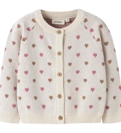 Cardigans-Lil Atelier Cardigan - Strik - NmfSaran - Turtledove/Sepia Tint