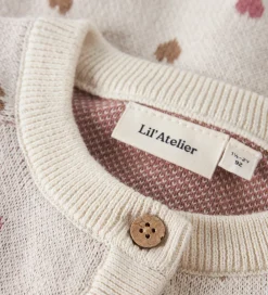 Cardigans-Lil Atelier Cardigan - Strik - NmfSaran - Turtledove/Sepia Tint