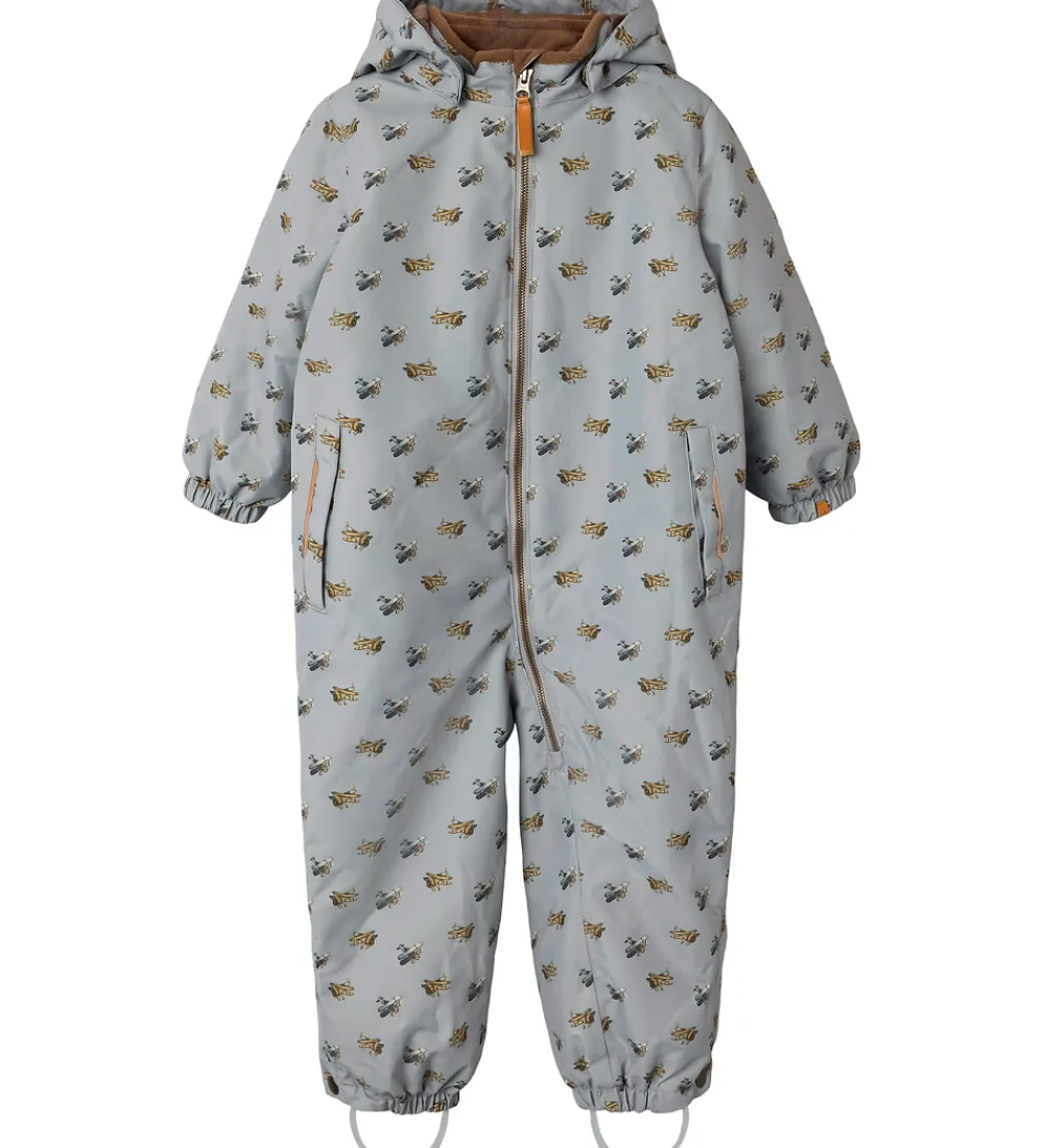Lil Atelier Flyverdragter*Lil' Atelier Flyverdragt - NmmLasnow10 - Ultimate Grey/Airplanes