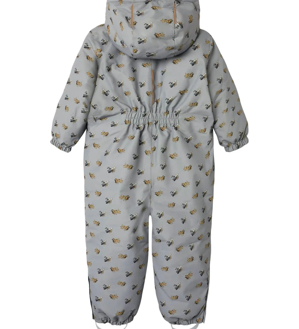 Lil Atelier Flyverdragter*Lil' Atelier Flyverdragt - NmmLasnow10 - Ultimate Grey/Airplanes