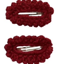 Hårspænder|Hårpynt-Lil Atelier Hårspænder - 2-pak - NmfFacc - Red Dahlia