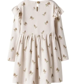 Kjoler|Juletøj-Lil Atelier Lil' Atelier Kjole - Rib - NbfLavo - Almost Mauve/Goose