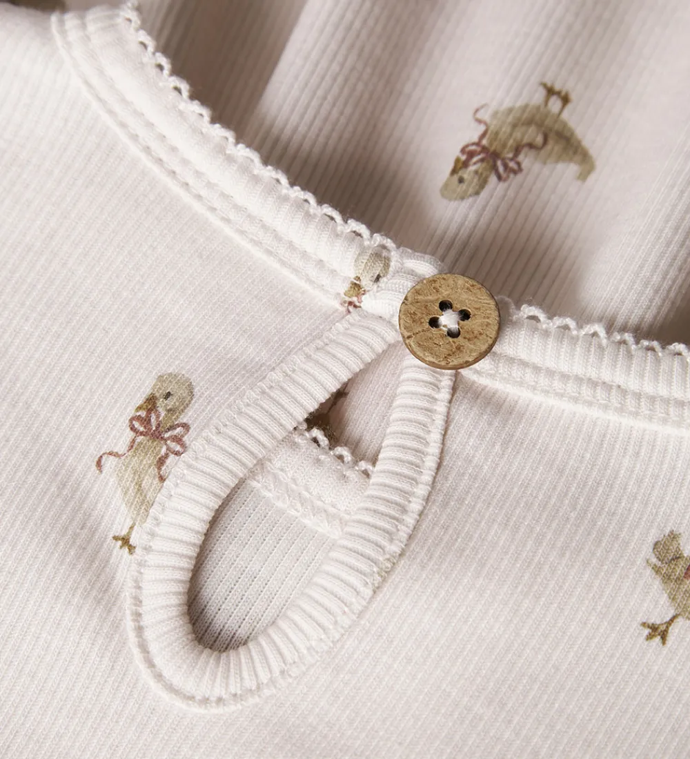 Kjoler|Juletøj-Lil Atelier Lil' Atelier Kjole - Rib - NbfLavo - Almost Mauve/Goose