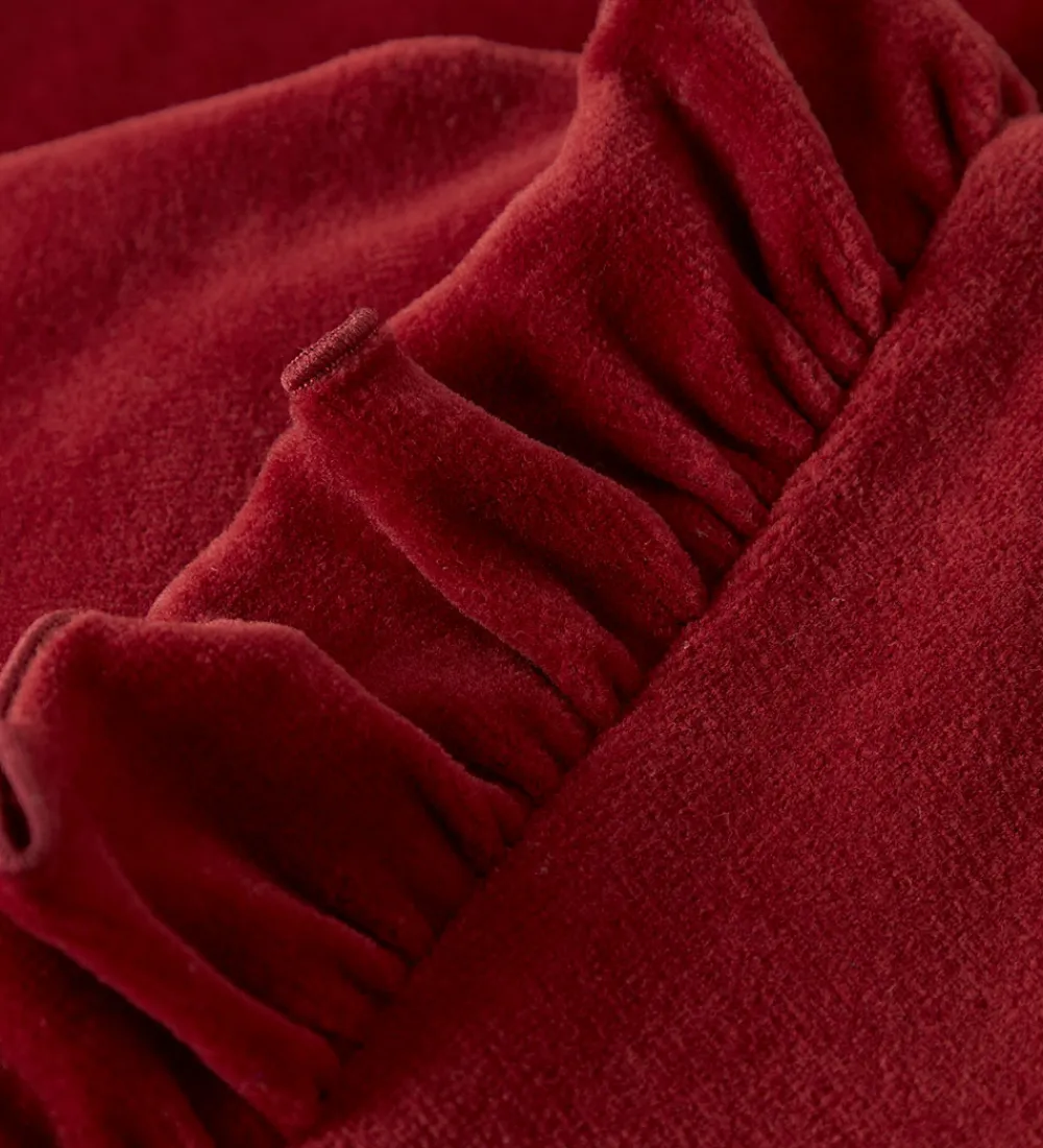 Lil Atelier Kjoler*Lil' Atelier Kjole - Velour - NmfSaga - Red Dahlia