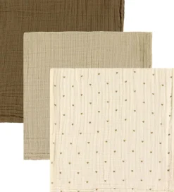 Lil Atelier Pusletid|Stofbleer*Stofbleer - 3-pak - Musselin - NbnIsley - Turtledove