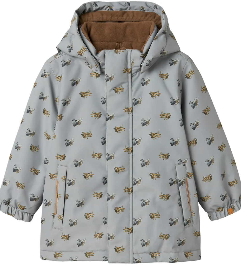 Vinterjakker-Lil Atelier Lil' Atelier Vinterjakke - NmmLasnow10 - Ultimate Grey/Airplanes