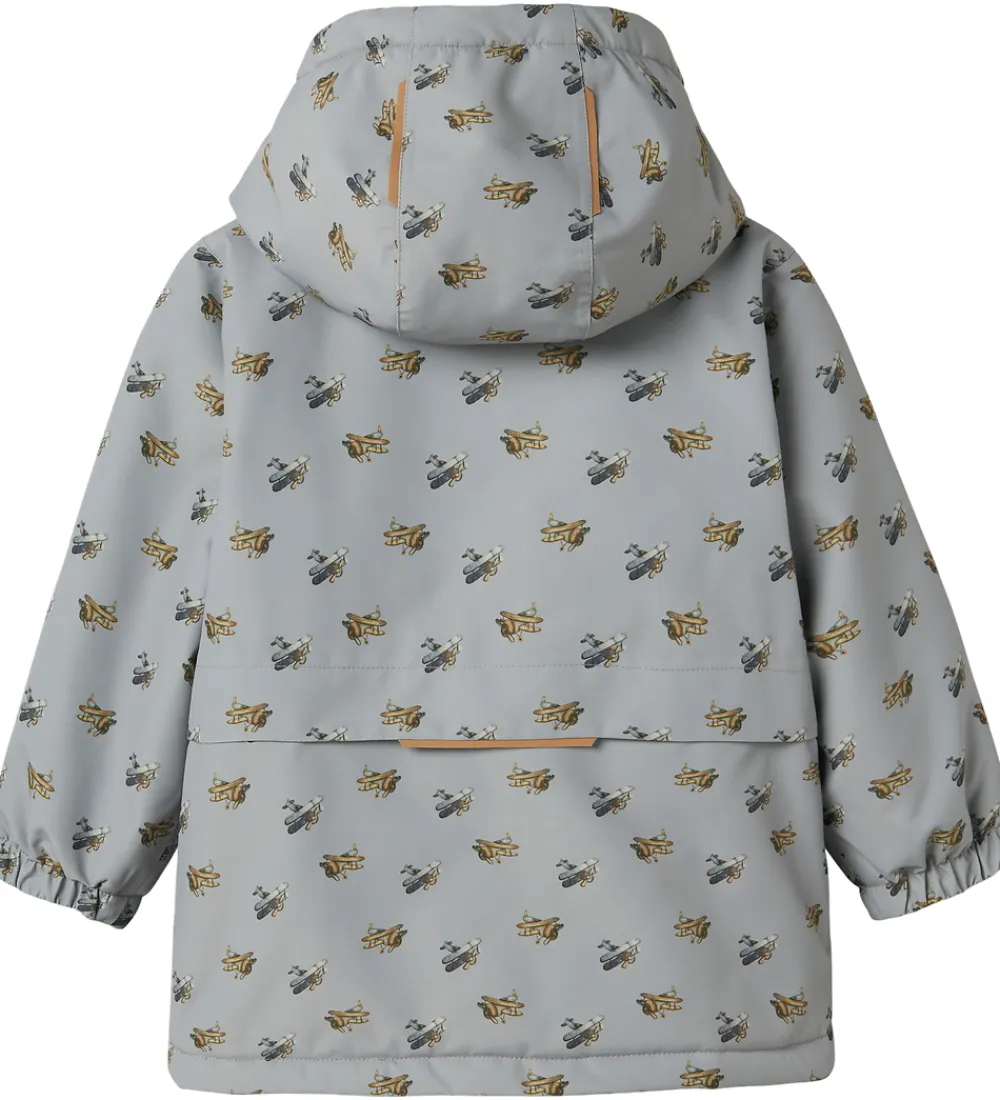 Vinterjakker-Lil Atelier Lil' Atelier Vinterjakke - NmmLasnow10 - Ultimate Grey/Airplanes