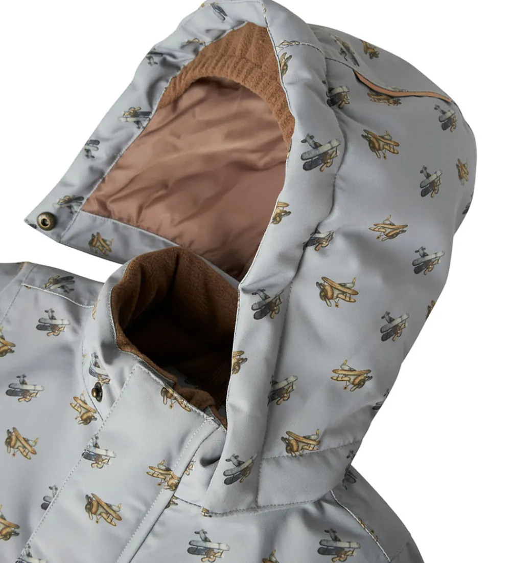 Vinterjakker-Lil Atelier Lil' Atelier Vinterjakke - NmmLasnow10 - Ultimate Grey/Airplanes