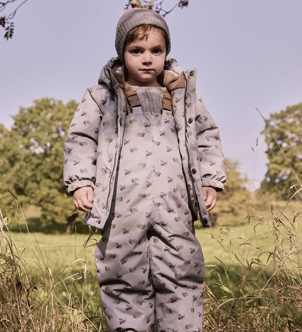 Vinterjakker-Lil Atelier Lil' Atelier Vinterjakke - NmmLasnow10 - Ultimate Grey/Airplanes