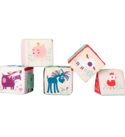Stablelegetøj-Lilliputiens Stableklodser - Farm House Stacking Cubes