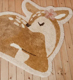 Little Dutch Tæpper|Gulvtæpper*Gulvtæppe - 103x110 cm - Beige m. Rådyr