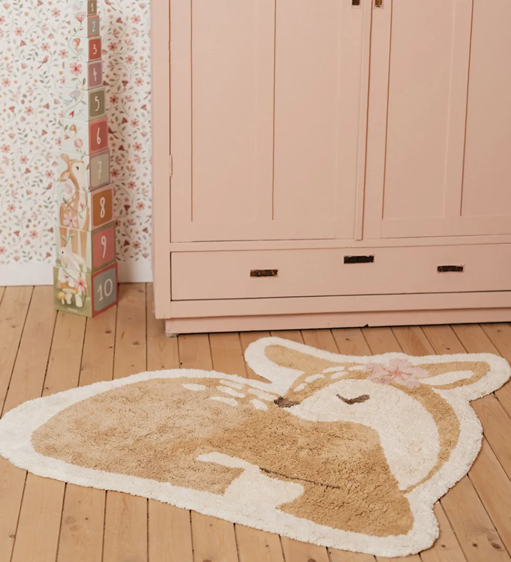 Little Dutch Tæpper|Gulvtæpper*Gulvtæppe - 103x110 cm - Beige m. Rådyr