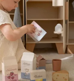 Babylegetøj|Trælegetøj-Little Dutch Køleskab - Træ - Hvid