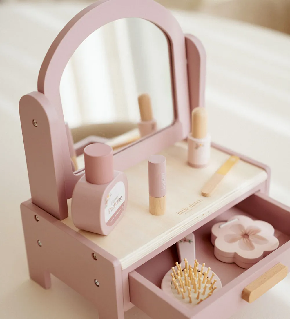 Little Dutch Trælegetøj|Rolleleg*Sminkebord - Træ - Pink