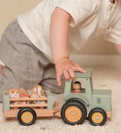 Traktorer-Little Dutch Traktor m. Trailer - Træ - Little Farm