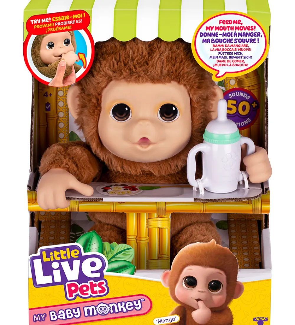 Figurer-Little Live Pets Interaktiv Bamser - My Baby Monkey - Mango