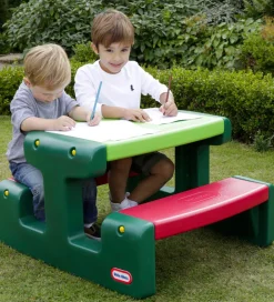 Bænke|Borde-Little Tikes Bord/Bænkesæt - 83x74x47 cm - Evergreen