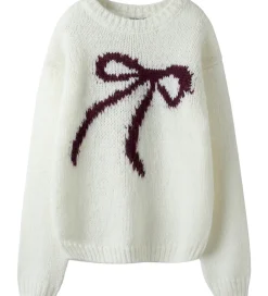 Bluser-LMTD Bluse - Strik - NlfBow - White Alyssum
