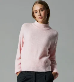 Bluser-LMTD Bluse - Strik - NlfRiaa - Turtleneck - Crystal Pink