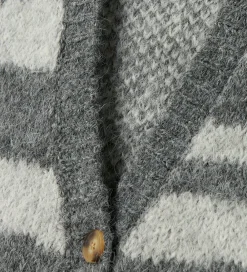 LMTD Cardigans*Cardigan - NlfNulos - Kort Strik - Dark Grey Melange