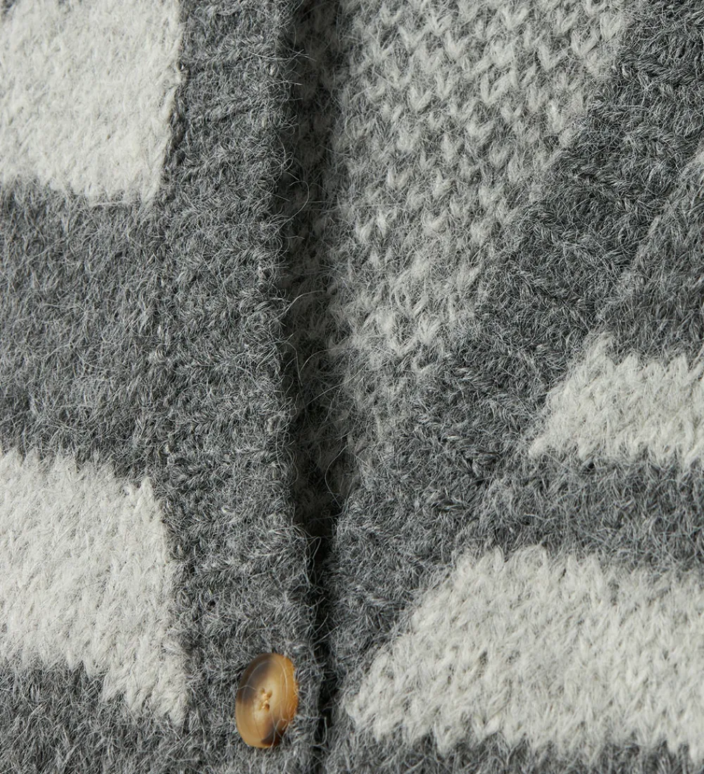 LMTD Cardigans*Cardigan - NlfNulos - Kort Strik - Dark Grey Melange