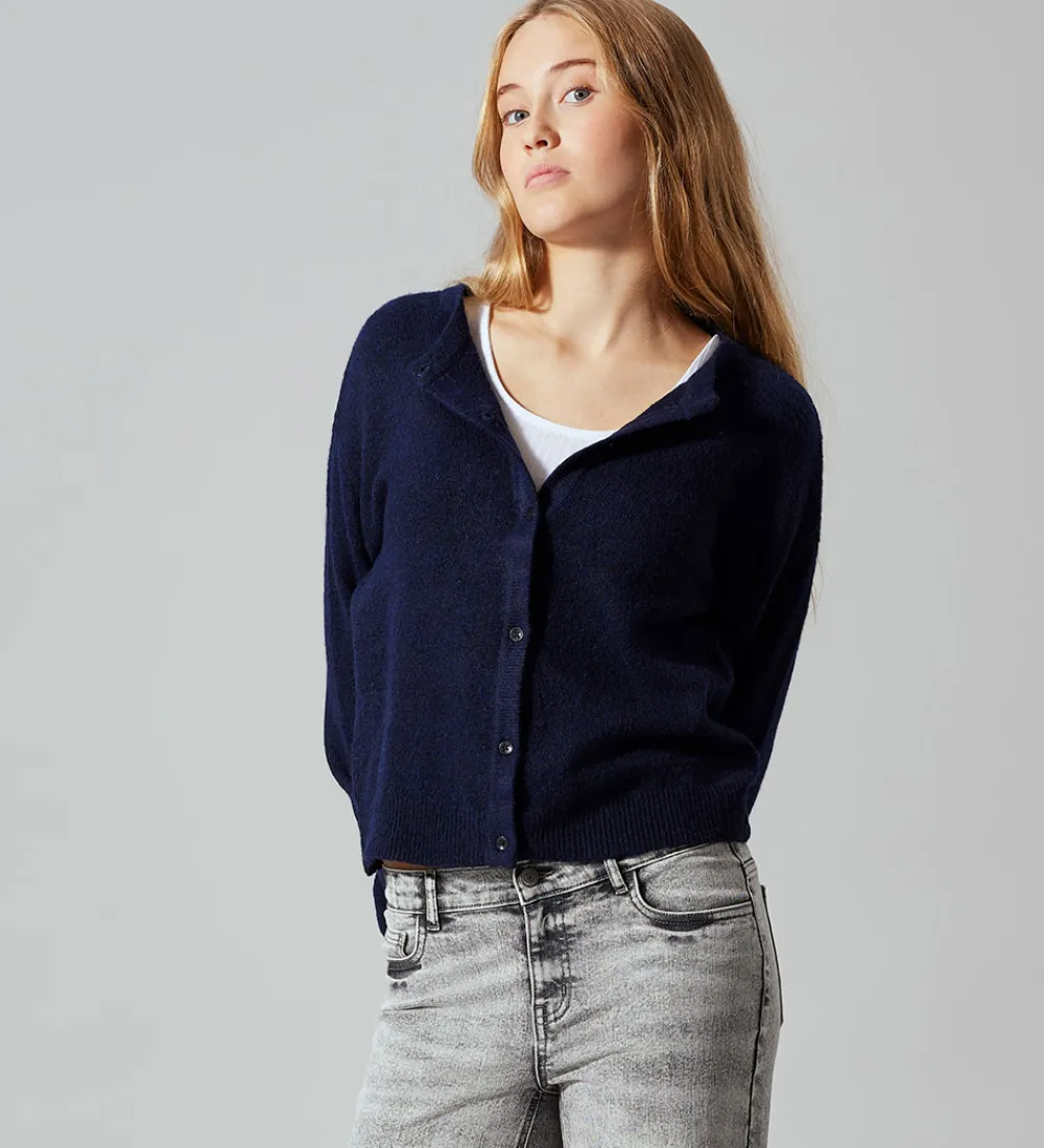 LMTD Striktrøjer*Cardigan - Strik - Noos - NlfLodet - Dark Sapphire