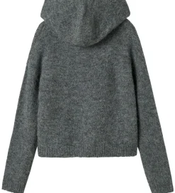 Hættetrøjer-LMTD Hættetrøje - Strik - NlfNulo - Dark Grey Melange
