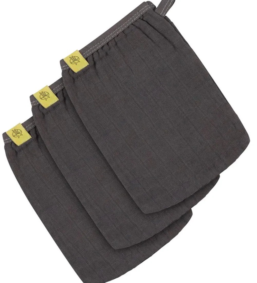 Lässig Vaskeklude*Vaskehandske - 3-pak - Anthracite