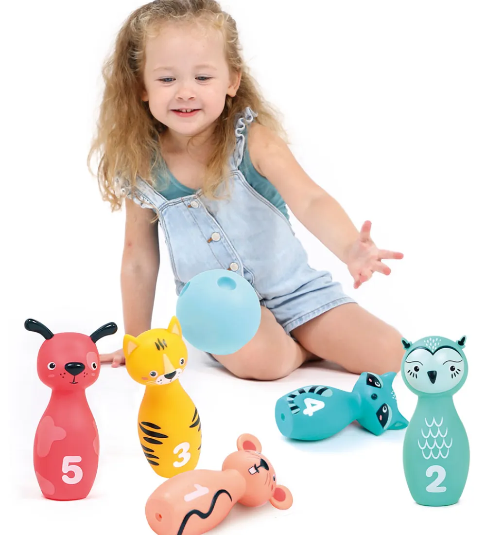 Ludi Spil*Bowlingsæt - Dyr - 6 Dele