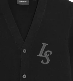 Striktrøjer-Lyle & Scott Cardigan - Strik - Monogram - Jet Black