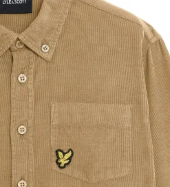Lyle & Scott Konfirmationstøj*Skjorte - Fløjl - Needle Cord - Sand Storm