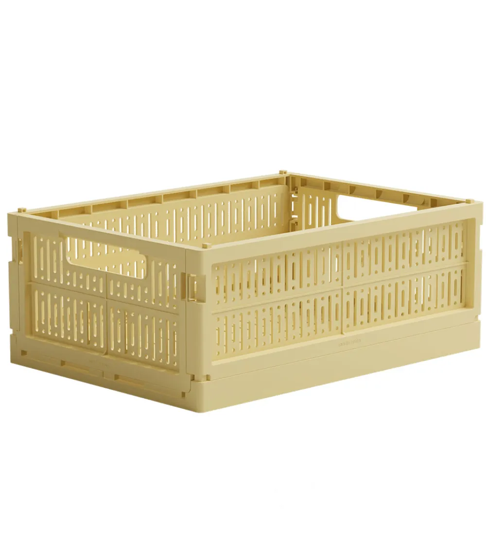 Made Crate Foldekasser*Foldekasse - Midi - 33x24x13 cm - Lemon Cream