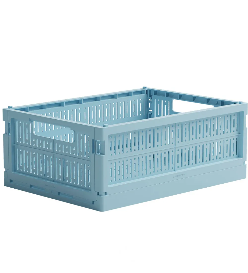 Made Crate Foldekasser*Foldekasse - Midi - 33x24x13 cm - Crystal Blue