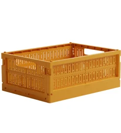 Foldekasser-Made Crate Foldekasse - Midi - 33x24x13 cm - Mustard