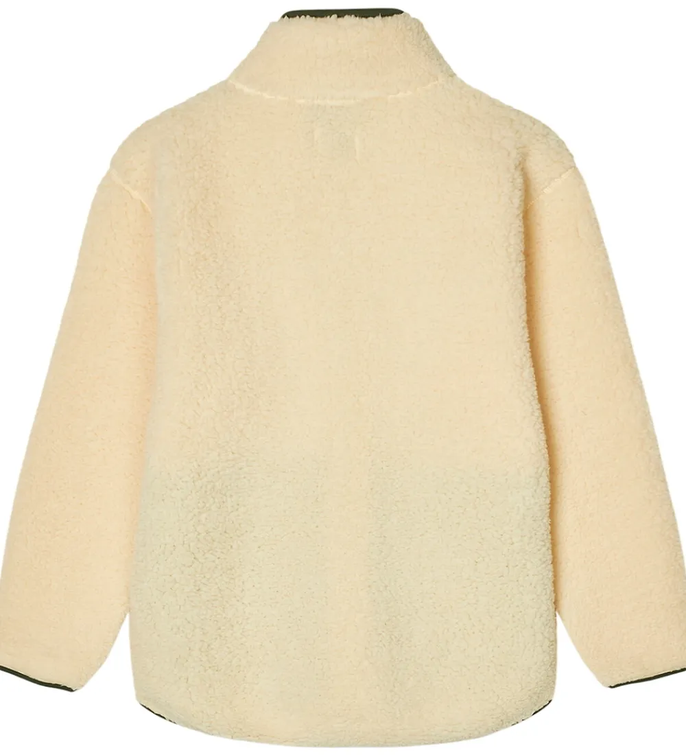 Fleece-Mads Nørgaard Fleecejakke - Teddy - Jeffo - Vanilla Custard m. G
